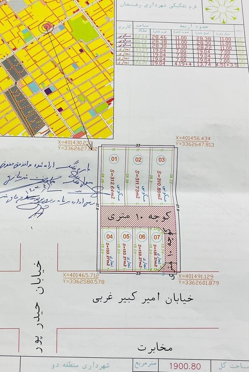 زمین تجاری و مسکونی بر امیر کبیر غربی جلوی مخابرات|فروش زمین و ملک کلنگی|رفسنجان, |دیوار