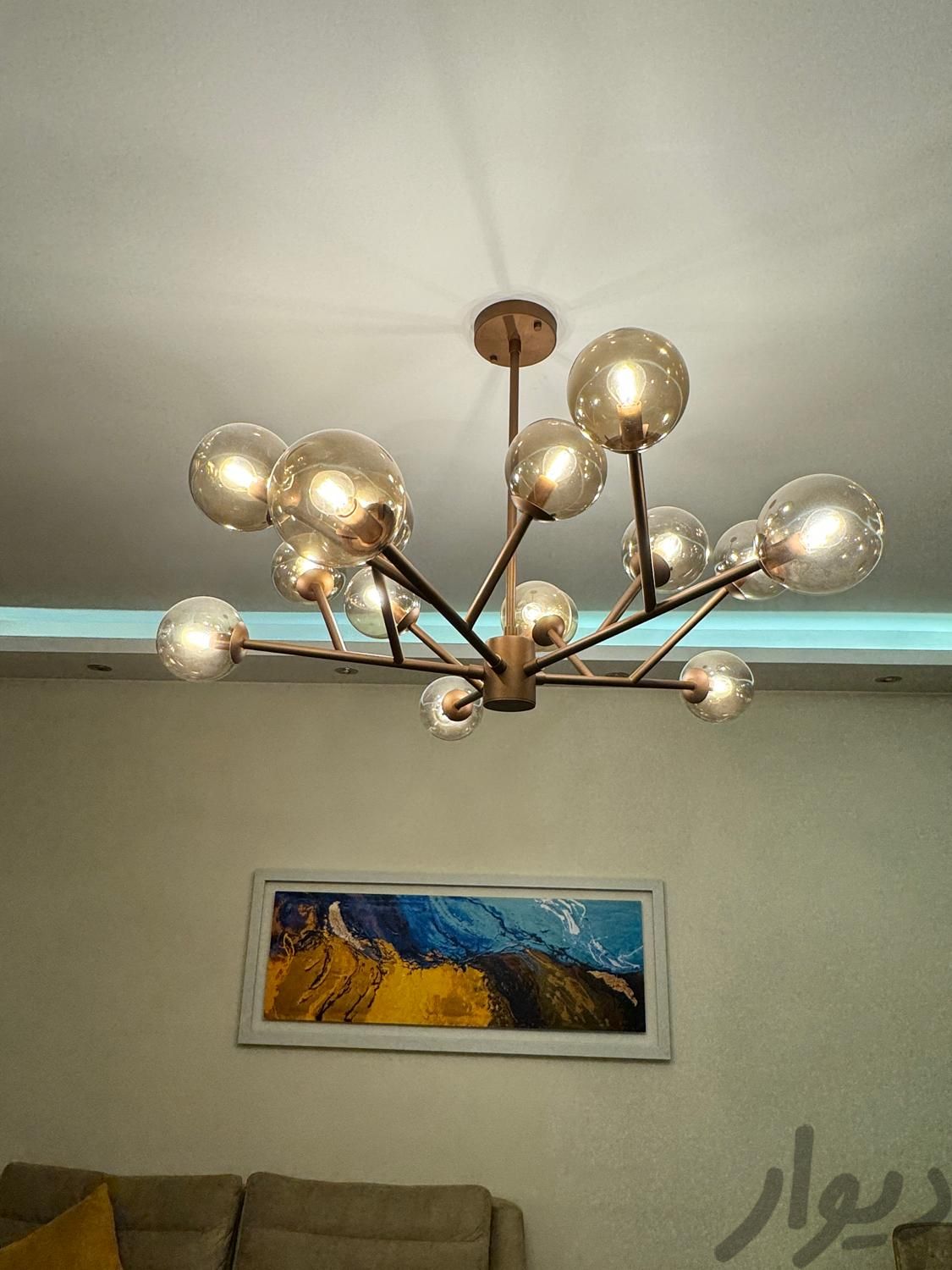 لوستر خارجی مدرن ۱۵ شاخه با ۱۵ لامپ پرنور|لوستر و چراغ آویز|تهران, پونک|دیوار