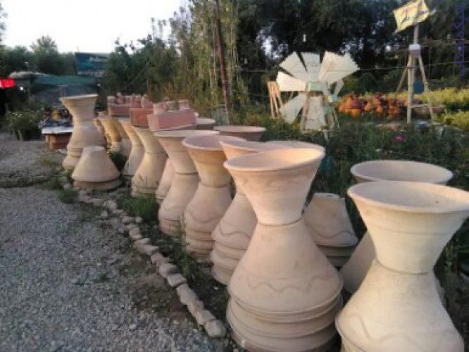 گلدان درچاه درچاهی باغ کاهگل پلیمری|گل و گیاه طبیعی|نسیمشهر, |دیوار