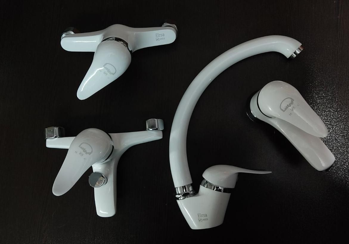 شیرآلات سفید کروم مدل آترین 5سال گارانتی|مصالح و تجهیزات ساختمان|قزوین, |دیوار