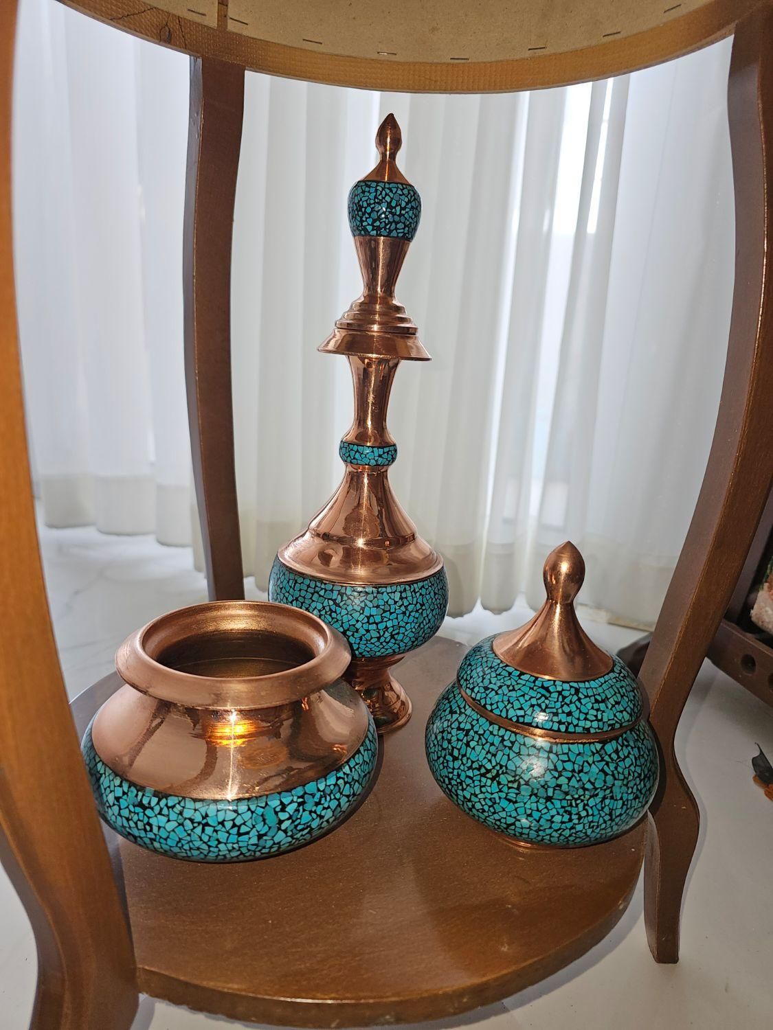 فیروزه کوبی باعیب جزئی فقط هزینه مس|صنایع دستی و سایر لوازم تزئینی|اصفهان, بوستان ناژوان|دیوار