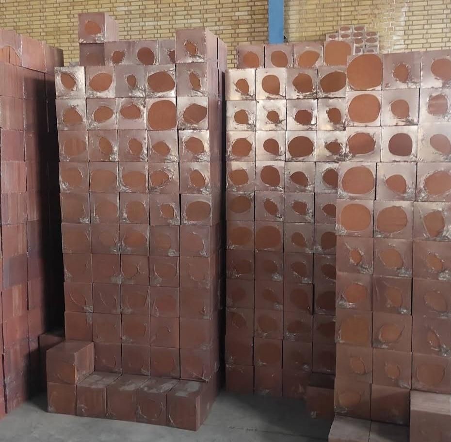 آجرنسوز نما آجر نسوز قرمز ۲۰ در ۲۰ خشتی کف|مصالح و تجهیزات ساختمان|تهران, طرشت|دیوار