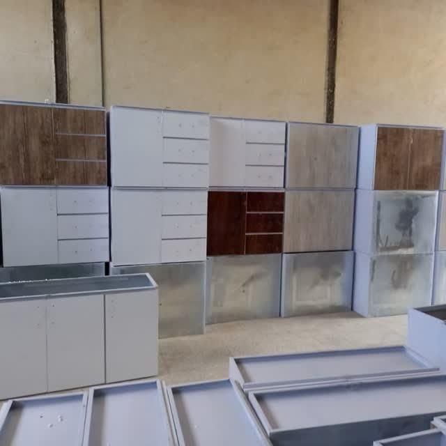 کابینت آماده پیش ساخته فلز MDF یونیت آشپزخانه|مصالح و تجهیزات ساختمان|شهرضا, |دیوار