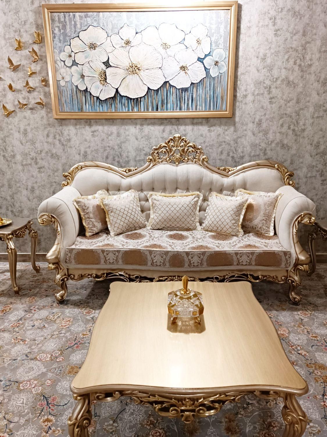 مبل سلطنتی ۷نفره چراغان|مبلمان خانگی و میز عسلی|تهران, یافت‌آباد|دیوار