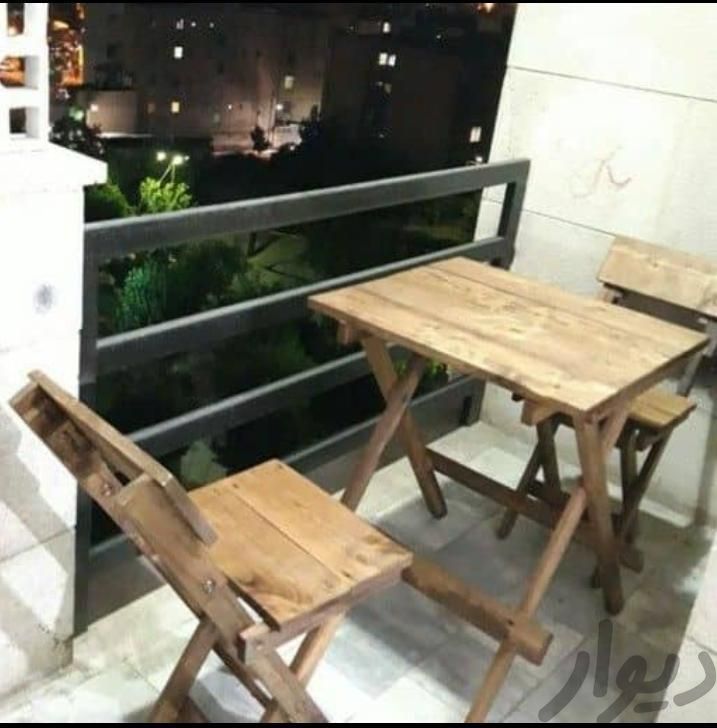 میز و صندلی ناهارخوری غذاخوری چوبی تاشو|میز و صندلی غذاخوری|تهران, جیحون|دیوار