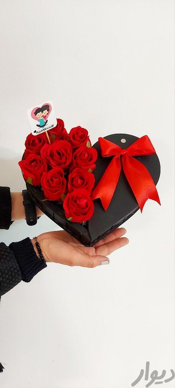 باکس قلب سورپرایزی گل رز|گل مصنوعی|مشهد, ستاری|دیوار