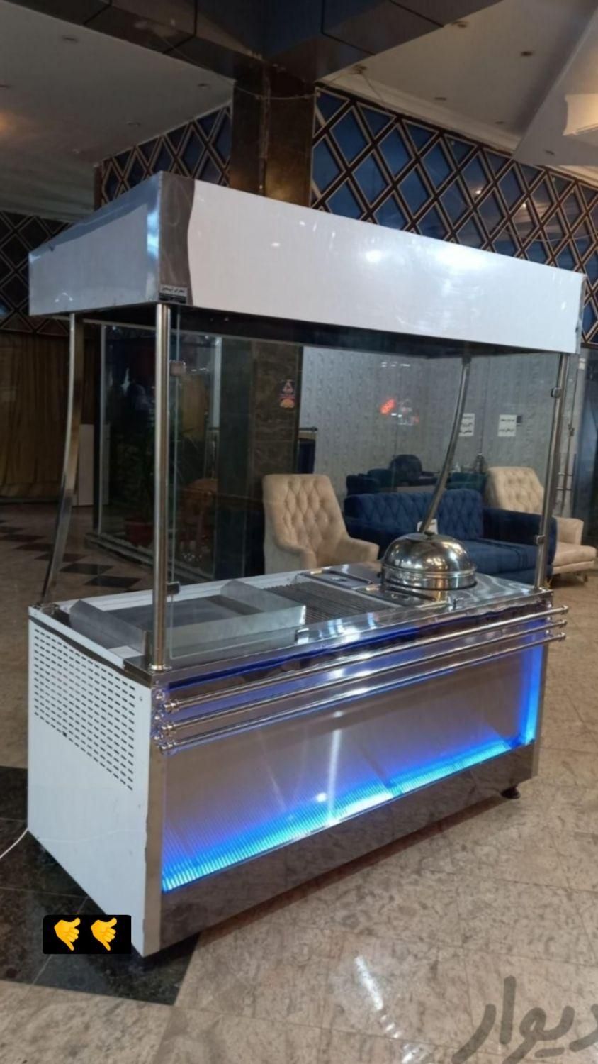 منقل گازی چدن استیل آذین ترکیبی کباب کبابی|کافیشاپ و رستوران|خاوران, |دیوار