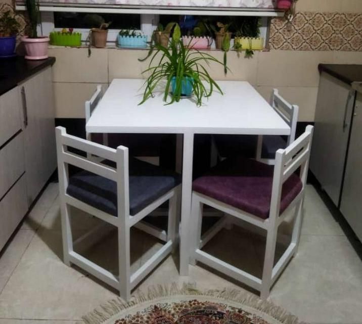 میز نهارخوری مربع ۶ ۴ نفره نهار خوری کافیشاپ غذا|میز و صندلی غذاخوری|تهران, شهرک ولیعصر شمالی|دیوار