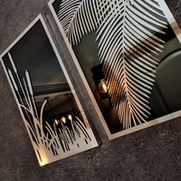 تابلو آینه ای ۳تکه طرح گندم زار|تابلو، نقاشی و عکس|تهران, شهید دستغیب|دیوار