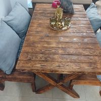 میز چوبی در حد نو ۶ نفره|میز و صندلی غذاخوری|بندر انزلی, |دیوار