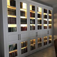 کتابخانه دیواری چوبی دربدار شیشه خور ممبران|کتابخانه، شلف، قفسه‌های دیواری|تهران, اتحاد|دیوار