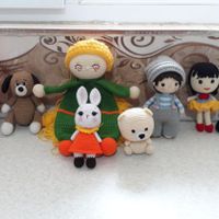 عروسک‌های بافتنی|اسباب‌ بازی|قرچک, |دیوار