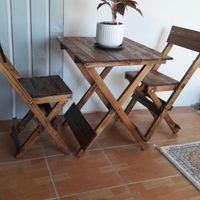 میز و صندلی تاشوی چوبی نراد روس|میز و صندلی غذاخوری|بندر انزلی, |دیوار