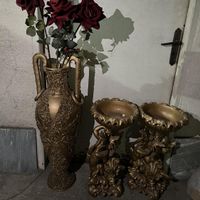 یک گلدان طلایی و دو مجسمه فرشته|مجسمه، تندیس و ماکت|تهران, صادقیه|دیوار