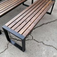 نیمکت فلزی چوبی/کافی شاپ/باغی/روف گاردن/فضای باز|صندلی و نیمکت|تهران, شهر‌زیبا|دیوار