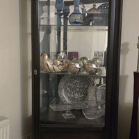 ویترین  چوبی ۴ طبقه رنگ ماهگونی( قهوه ای زرشکی)|بوفه، ویترین، کنسول|تهران, ایران|دیوار
