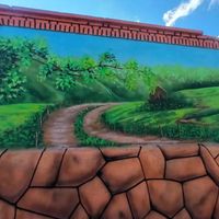 دیوار نویسی دیوارنویسی نقاشی باغ ومدارس|خدمات پیشه و مهارت|اسلام‌شهر, |دیوار