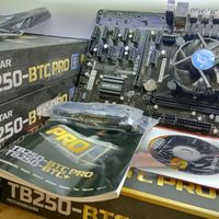 مادربورد بایواستار BIOSTAR TB250-BTC PRO + G4400|قطعات و لوازم جانبی رایانه|تهران, جمهوری|دیوار