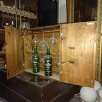 جای نوشیدنی چوبی قدیمی آنتیک|اشیای عتیقه|کرج, گلشهر|دیوار