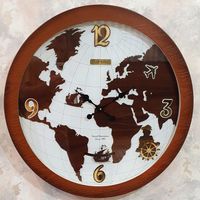 ساعت دیواری چوبی کره زمین|ساعت دیواری و تزئینی|تهران, سبلان|دیوار