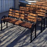 نیمکت فلزی چوبی/کافی شاپ/باغی/روف گاردن/فضای باز|صندلی و نیمکت|تهران, شهر‌زیبا|دیوار