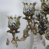 لوستر 6شعله برنزی|لوستر و چراغ آویز|مشهد, سیس‌آباد|دیوار