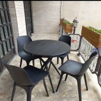 میز و صندلی غذاخوری چهارنفره فایبرگلاس پایه پلیمری|میز و صندلی غذاخوری|تهران, کوی فردوس|دیوار
