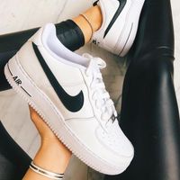 نایک ایرفورس 1 سفید تیک مشکی Nike Air Force 1|کیف، کفش، کمربند|تهران, پیروزی|دیوار