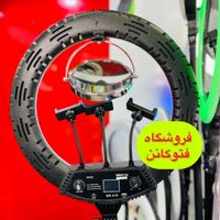 رینگ‌ لایت 95 وات صد در صد خارجی با سه پایه|دوربین عکاسی و فیلم‌برداری|تهران, بازار|دیوار