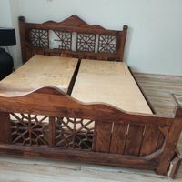 تخت خواب دو نفره چوبی|تخت و سرویس خواب|صفادشت, |دیوار