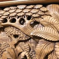 تابلو  فیل چوبی منبت کاری تایلندی|تابلو، نقاشی و عکس|تهران, استاد معین|دیوار