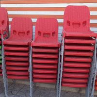 صندلی پلاستیکی پایه فلزی حصیری ناصردرحدنو|صندلی و نیمکت|تهران, بهارستان|دیوار