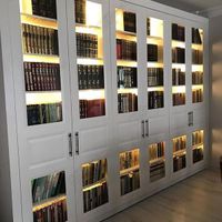 کتابخانه دیواری چوبی دربدار شیشه خور ممبران|کتابخانه، شلف، قفسه‌های دیواری|تهران, اتحاد|دیوار
