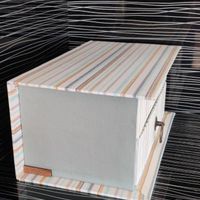 جعبه چوبی مقاوم و قابل لک گیری با روکش پارچه|زیورآلات و اکسسوری|خلخال, |دیوار