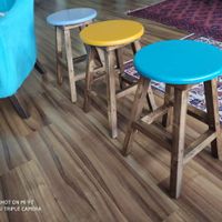چهارپایه چوبی گرد|صندلی و نیمکت|تهران, مهرآباد جنوبی|دیوار