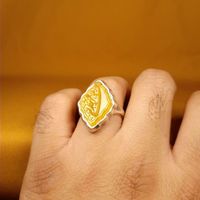 انگشتر عقیق زرد نقره|جواهرات|مشهد, ۱۷ شهریور|دیوار