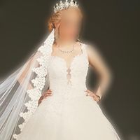 لباس عروس و تور نو سایز 38 -42|لباس|تهران, قاسم‌آباد|دیوار