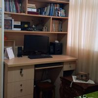 کتابخانه با میز تحریر|کتابخانه، شلف، قفسه‌های دیواری|تهران, استاد معین|دیوار
