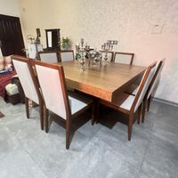 میز نهارخوری هشت نفره مربع تمام چوب|میز و صندلی غذاخوری|تهران, نیاوران|دیوار