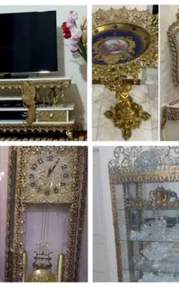 لوازم برنجی// لوستر آینه بوفه//سمساری