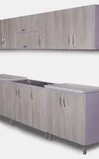 کابینت آماده فلزی درب چوبی لایت