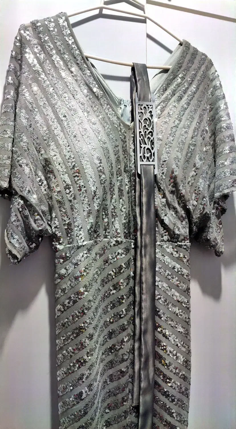 لباس مجلسی زنانه نقره ای درخشان|لباس|مشهد, شهرک امام هادی (شهرک غرب)|دیوار