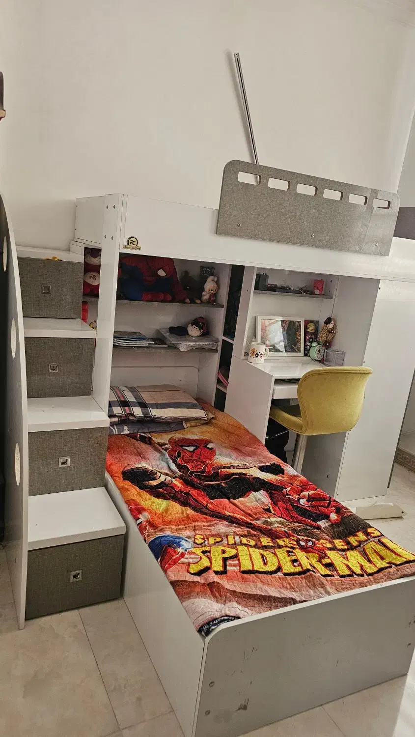 تخت دو طبقه برند رنگین چوب|تخت و سرویس خواب|گلبهار, شهر جدید گلبهار|دیوار