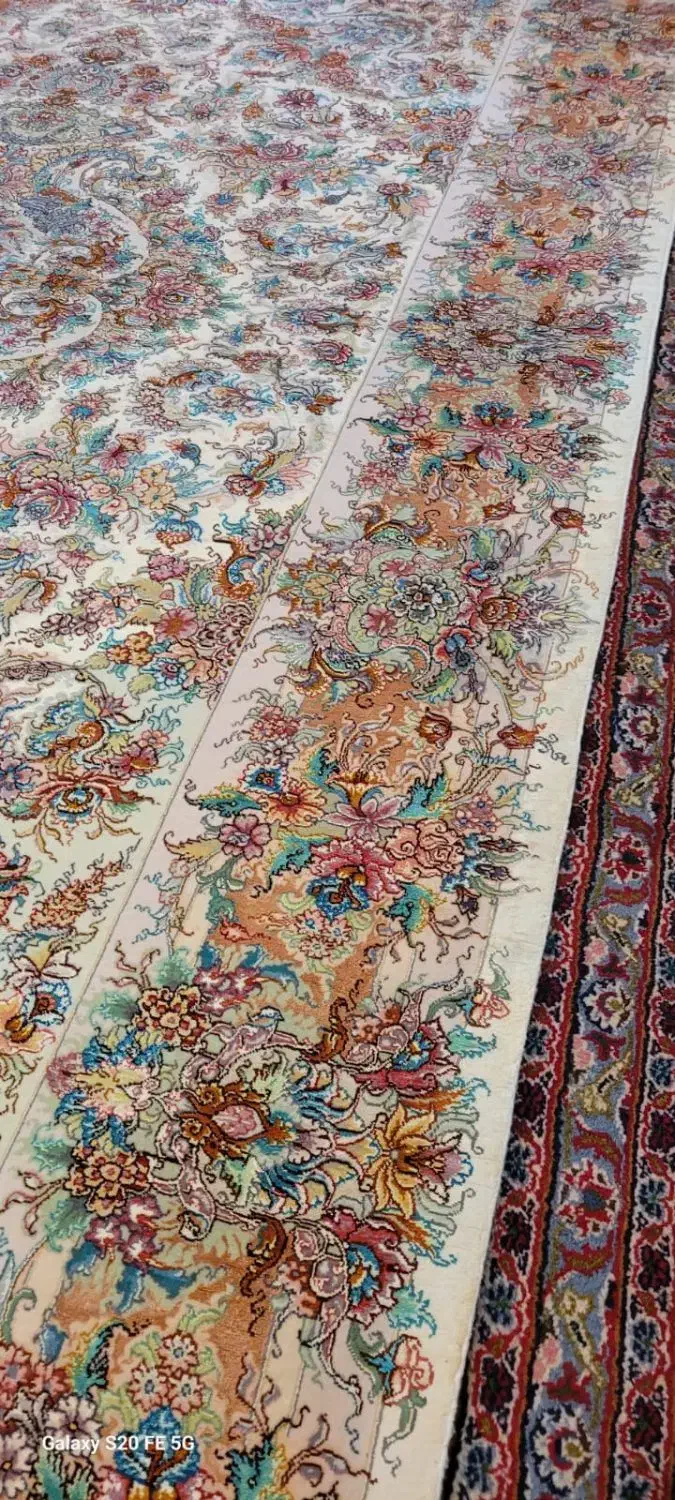 فرش تبریز ابریشم کاملا نو ۶۰ رج|فرش|تهران, هفت حوض|دیوار