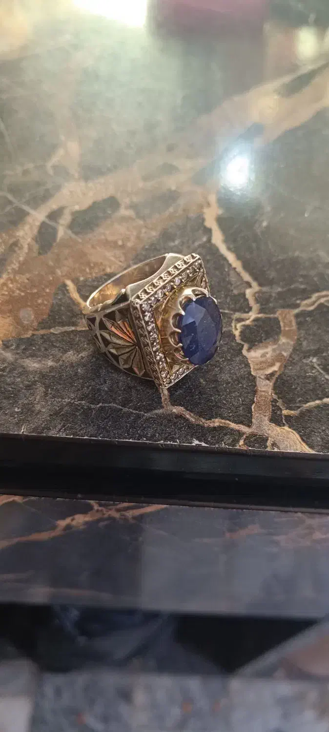 انگشتر نقره یاقوت کبود|جواهرات|مشهد, ایثار|دیوار