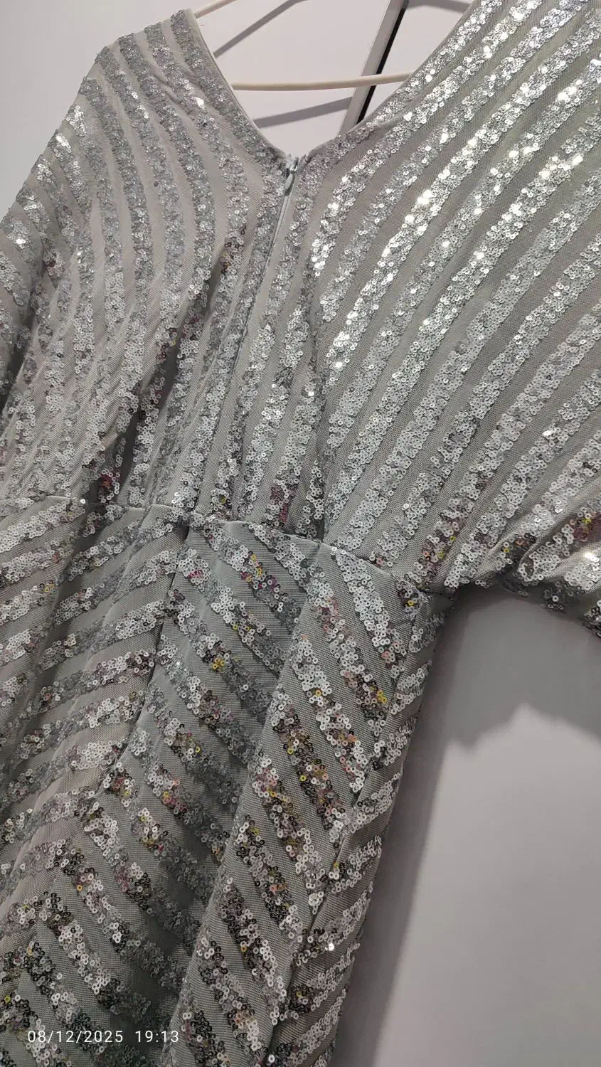 لباس مجلسی زنانه نقره ای درخشان|لباس|مشهد, شهرک امام هادی (شهرک غرب)|دیوار