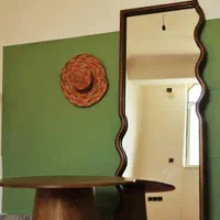 آینه قدی چوبی طرح موج