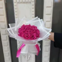 دسته گل ۱۰ شاخه فول شاین سرخابی|گل مصنوعی|قوچان, |دیوار