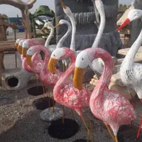 لک لک درنا فلامینگو آبنما مجسمه تندیس حیوانات حوض