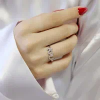 انگشتر نقره مدل مبینا جواهری رینک حلقه ست نقره015|بدلیجات|تبریز, |دیوار